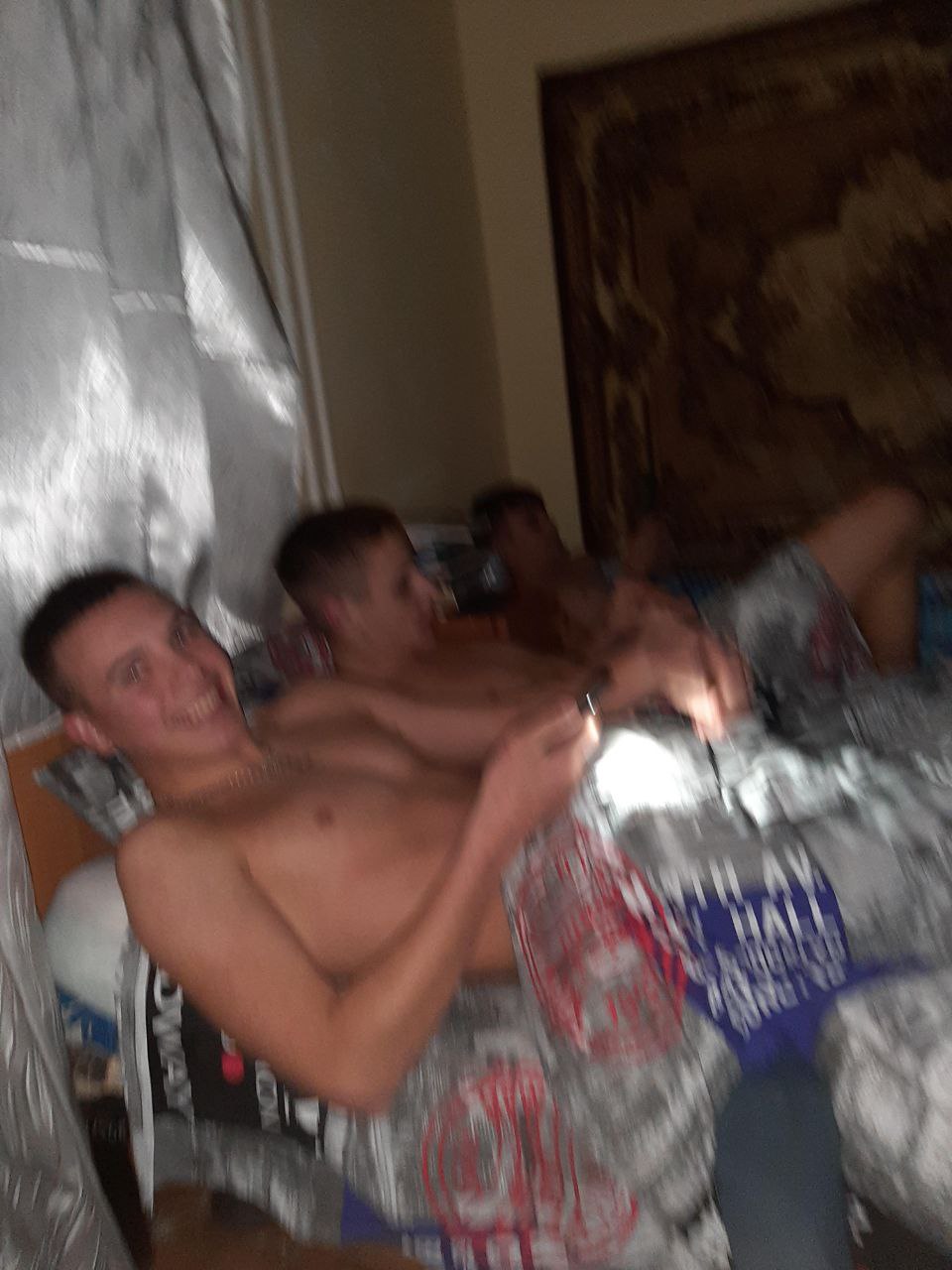 children sleeps in one bad